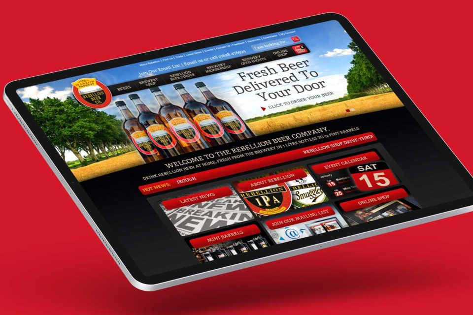 Rebellion Beer - Website Design - Marlow